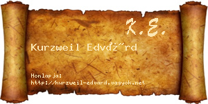 Kurzweil Edvárd névjegykártya